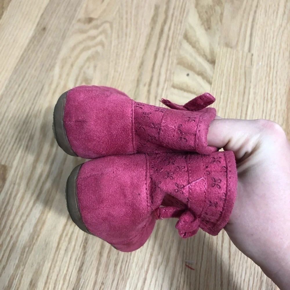Jumping Beans Side Zipper Pink Boots Sz 8 Toddler Girls Ankle